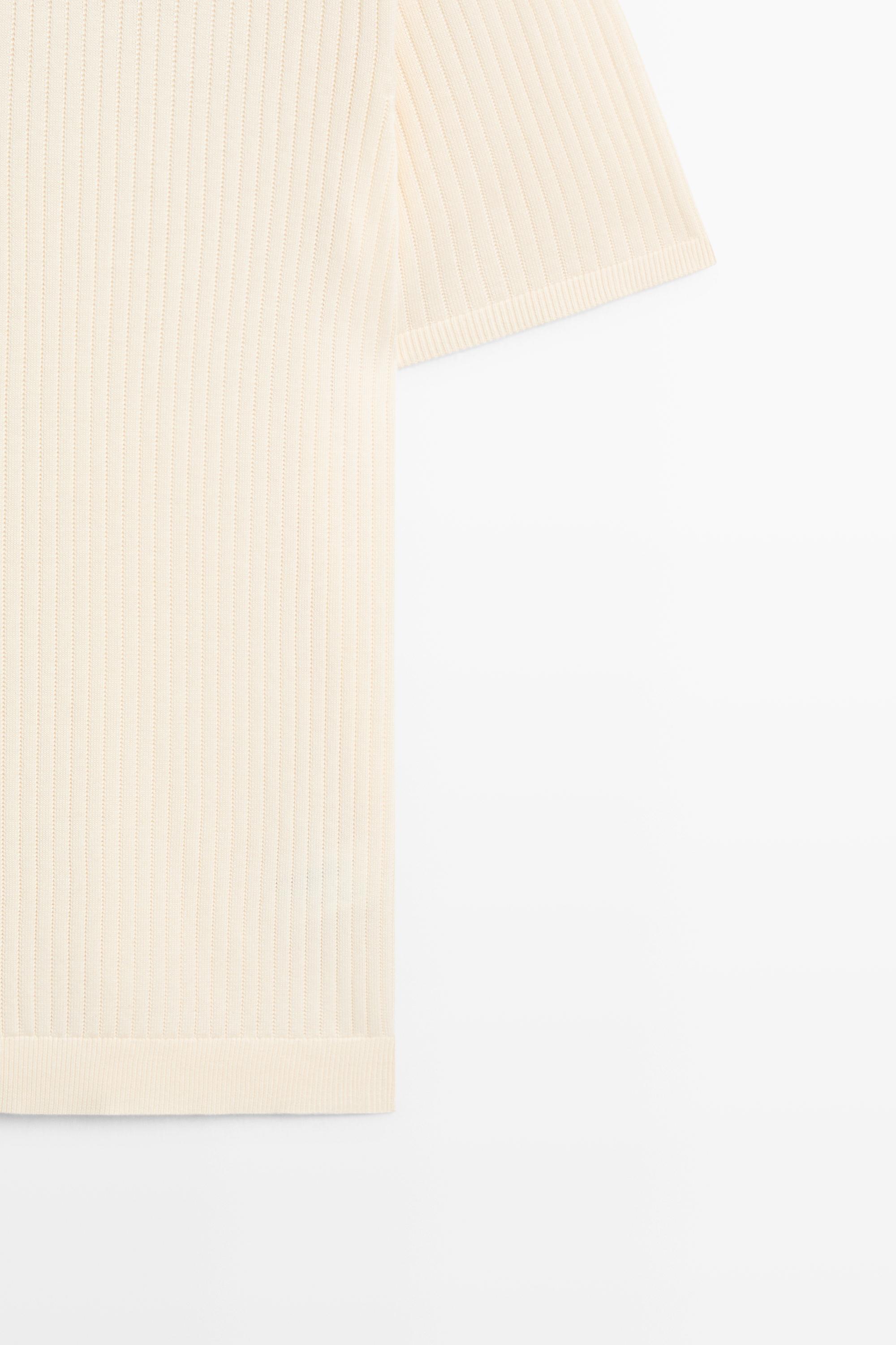 Cotton knit half-zip polo
